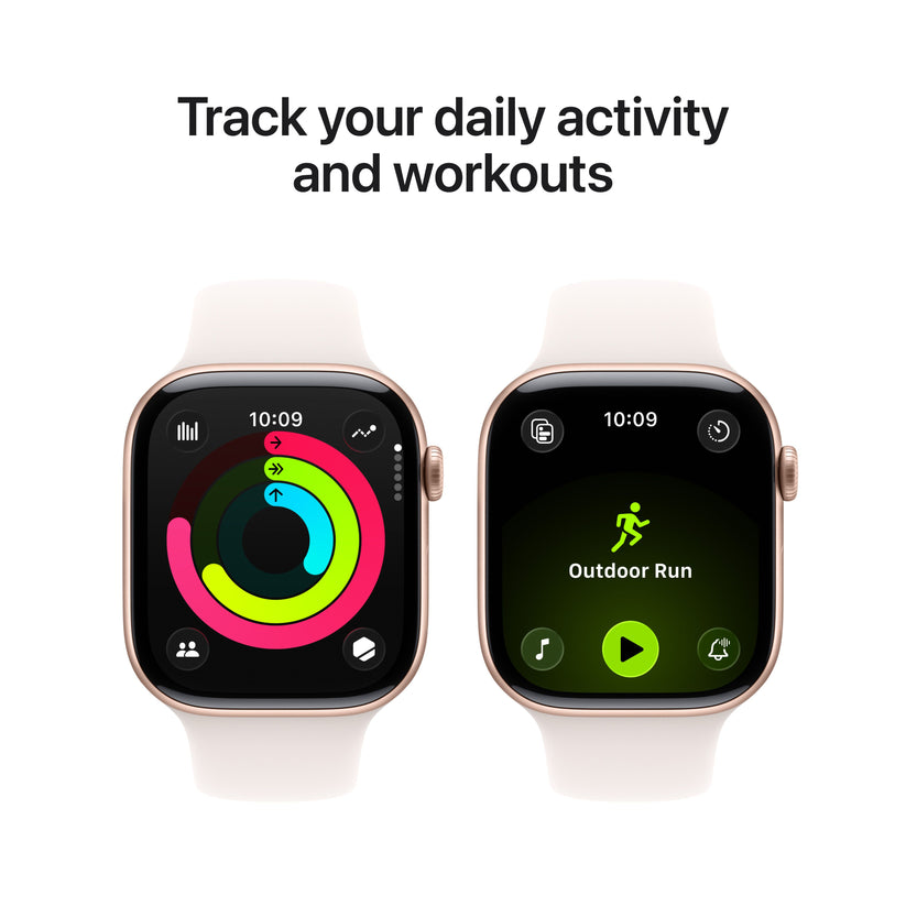 Apple Watch Series 11 GPS + Cellular 46mm Rose Gold Aluminium Case with Light Blush Sport Band - S/M - iSTYLE BG