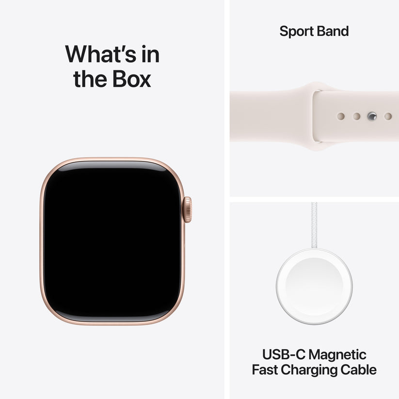 Apple Watch Series 11 GPS + Cellular 46mm Rose Gold Aluminium Case with Light Blush Sport Band - S/M - iSTYLE BG