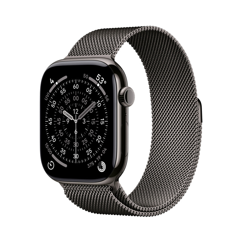 Apple Watch Series 11 GPS + Cellular 46mm Slate Titanium Case with Slate Milanese Loop - M/L - iSTYLE BG
