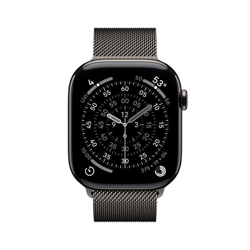 Apple Watch Series 11 GPS + Cellular 46mm Slate Titanium Case with Slate Milanese Loop - M/L - iSTYLE BG