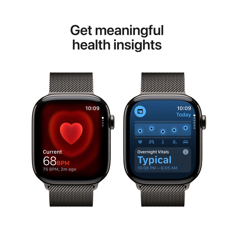 Apple Watch Series 11 GPS + Cellular 46mm Slate Titanium Case with Slate Milanese Loop - M/L - iSTYLE BG