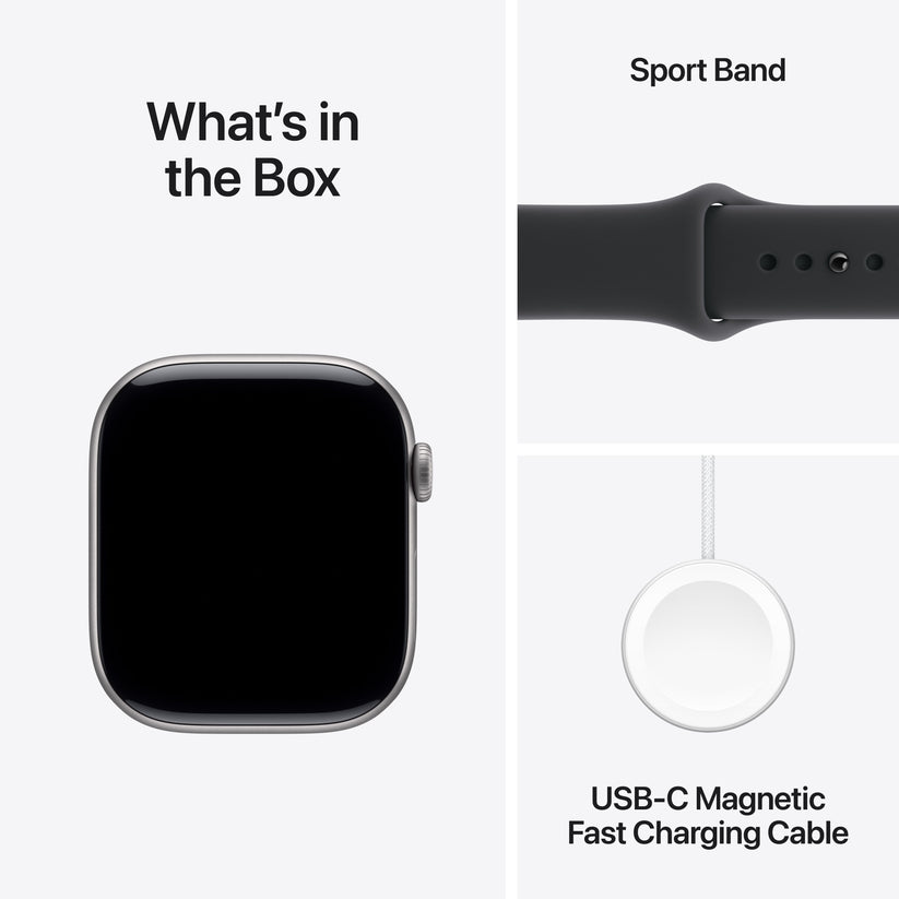 Apple Watch Series 11 GPS + Cellular 46mm Space Grey Aluminium Case with Black Sport Band - S/M - iSTYLE BG