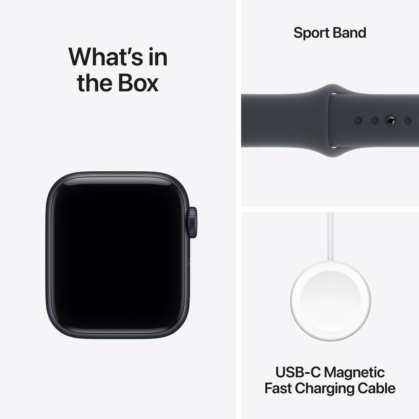 Apple Watch SE 3 GPS 40mm Midnight Aluminium Case with Midnight Sport Band - M/L - iSTYLE BG