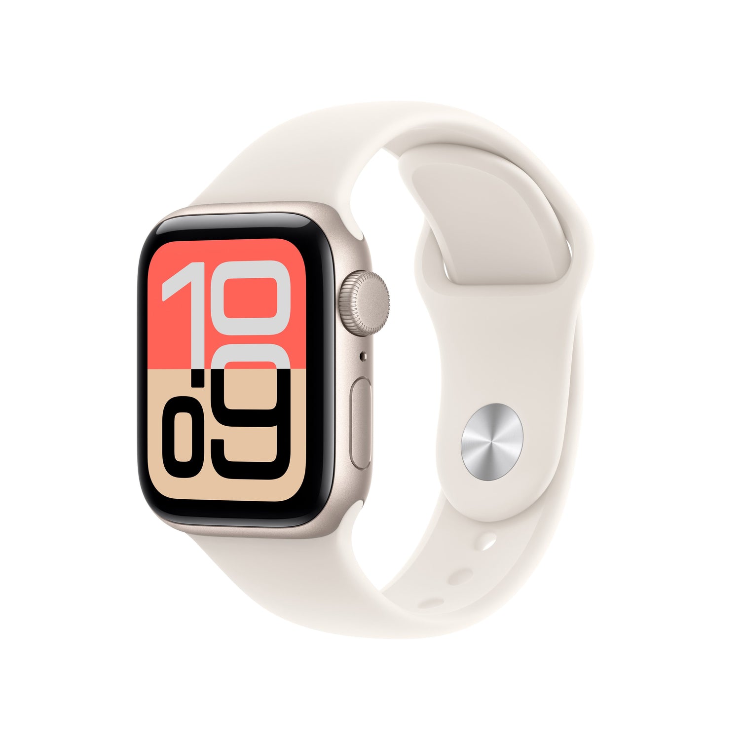 Apple Watch SE 3 GPS 40mm Starlight Aluminium Case with Starlight Sport Band - M/L - iSTYLE BG