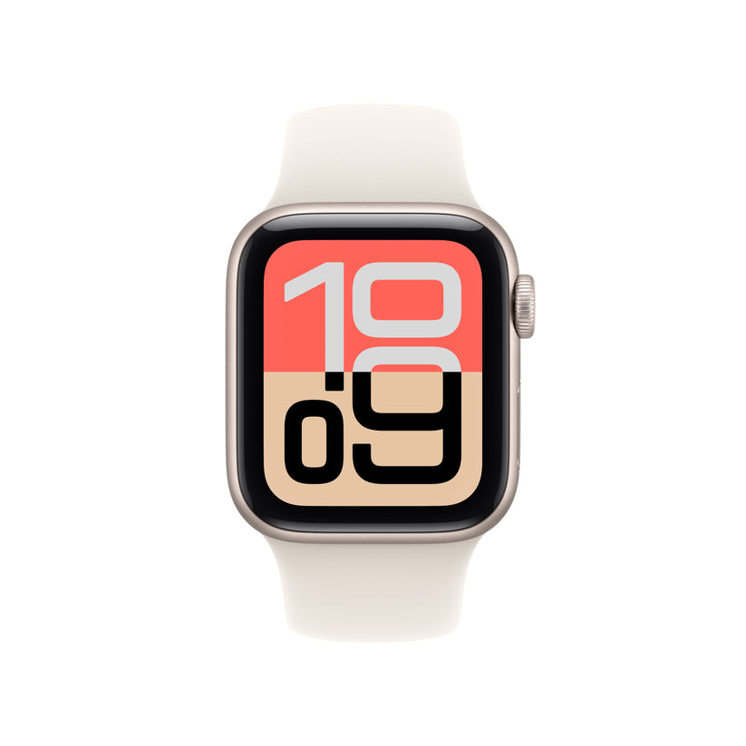 Apple Watch SE 3 GPS + Cellular 40mm Starlight Aluminium Case with Starlight Sport Band - S/M - iSTYLE BG