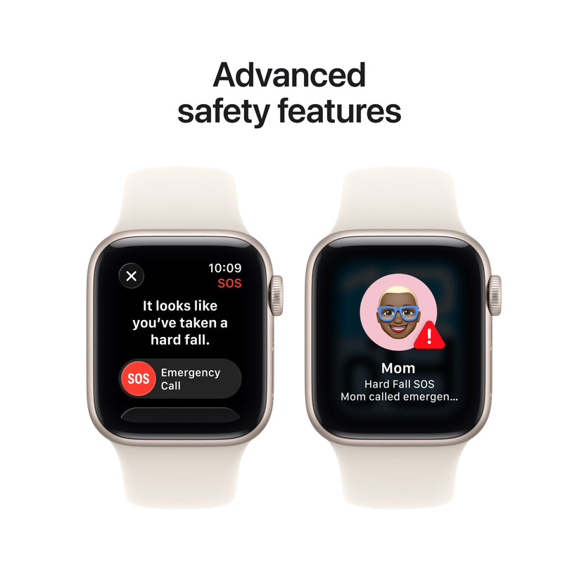 Apple Watch SE 3 GPS + Cellular 40mm Starlight Aluminium Case with Starlight Sport Band - S/M - iSTYLE BG