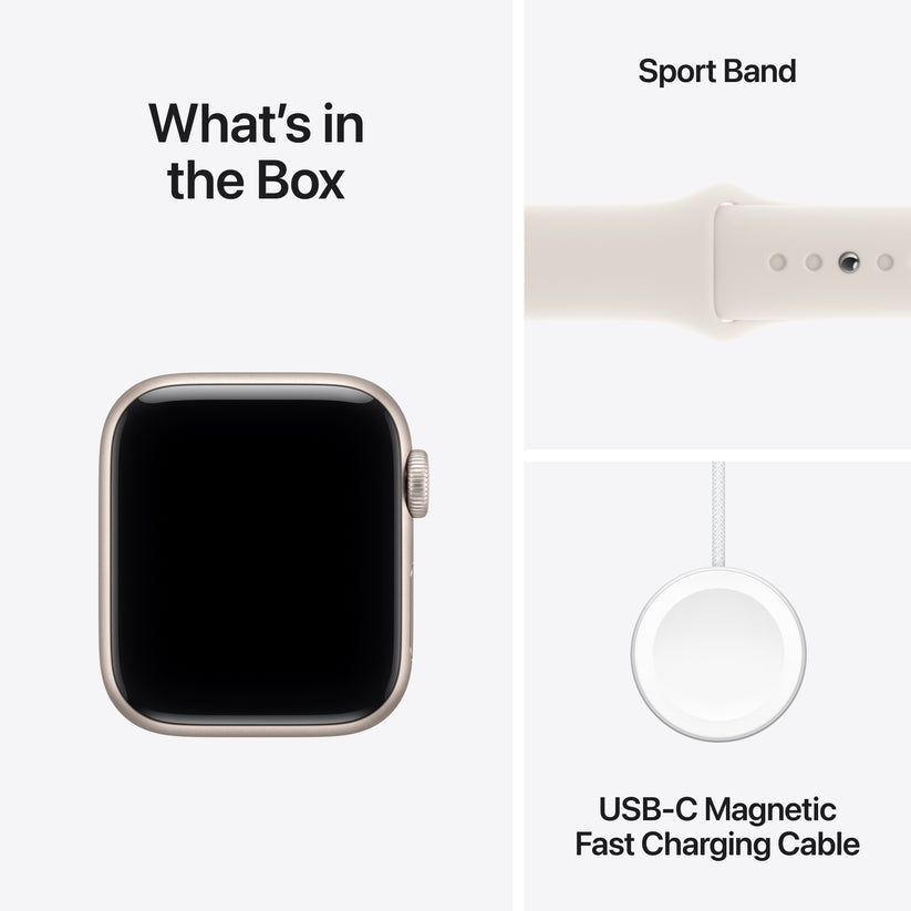 Apple Watch SE 3 GPS + Cellular 40mm Starlight Aluminium Case with Starlight Sport Band - S/M - iSTYLE BG