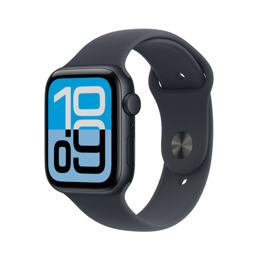 Apple Watch SE 3 GPS 44mm Midnight Aluminium Case with Midnight Sport Band - S/M - iSTYLE BG