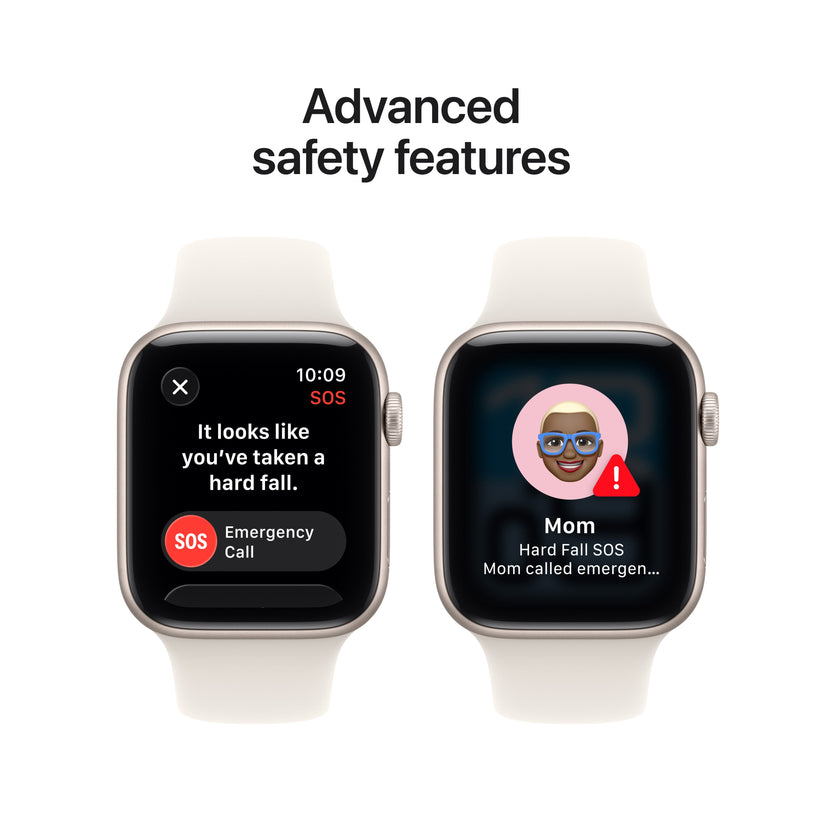 Apple Watch SE 3 GPS 44mm Starlight Aluminium Case with Starlight Sport Band - M/L - iSTYLE BG