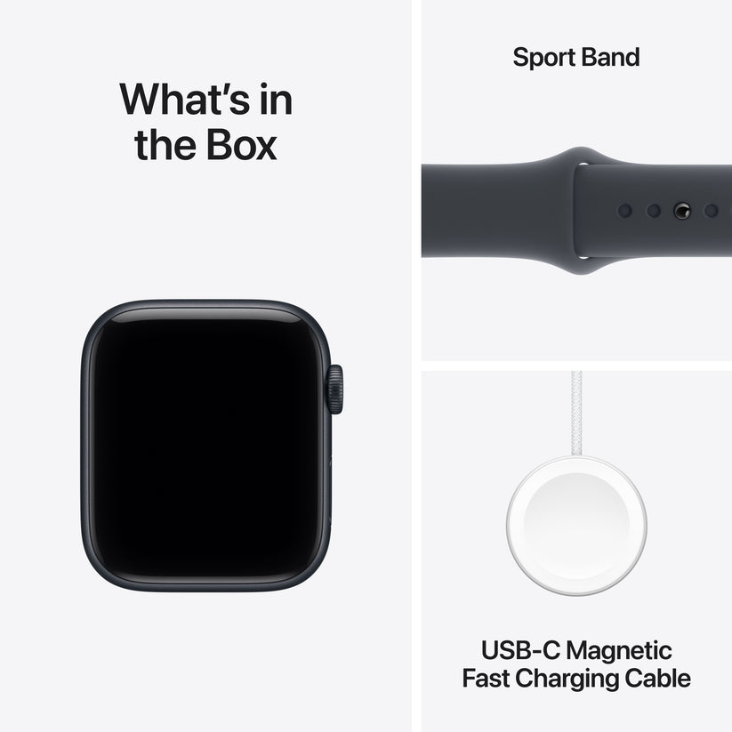 Apple Watch SE 3 GPS + Cellular 44mm Midnight Aluminium Case with Midnight Sport Band - S/M - iSTYLE BG