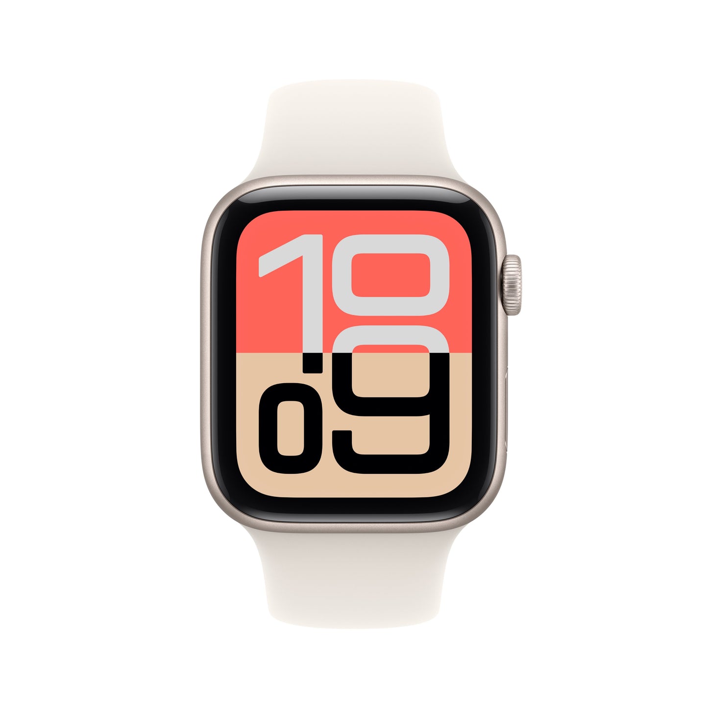 Apple Watch SE 3 GPS + Cellular 44mm Starlight Aluminium Case with Starlight Sport Band - M/L - iSTYLE BG