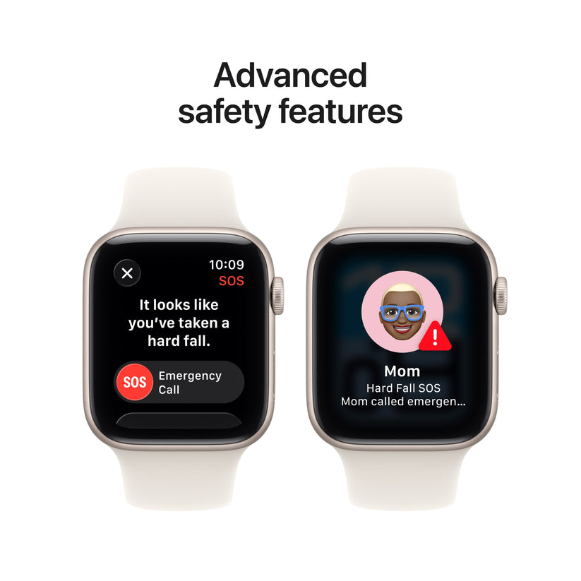 Apple Watch SE 3 GPS + Cellular 44mm Starlight Aluminium Case with Starlight Sport Band - M/L - iSTYLE BG