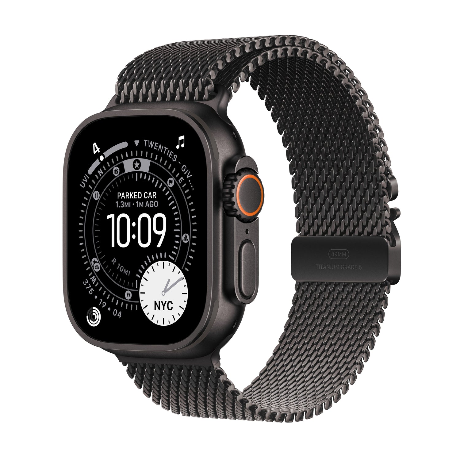 Apple Watch Ultra 3 GPS + Cellular 49mm Black Titanium Case with Black Titanium Milanese Loop - Medium - iSTYLE BG