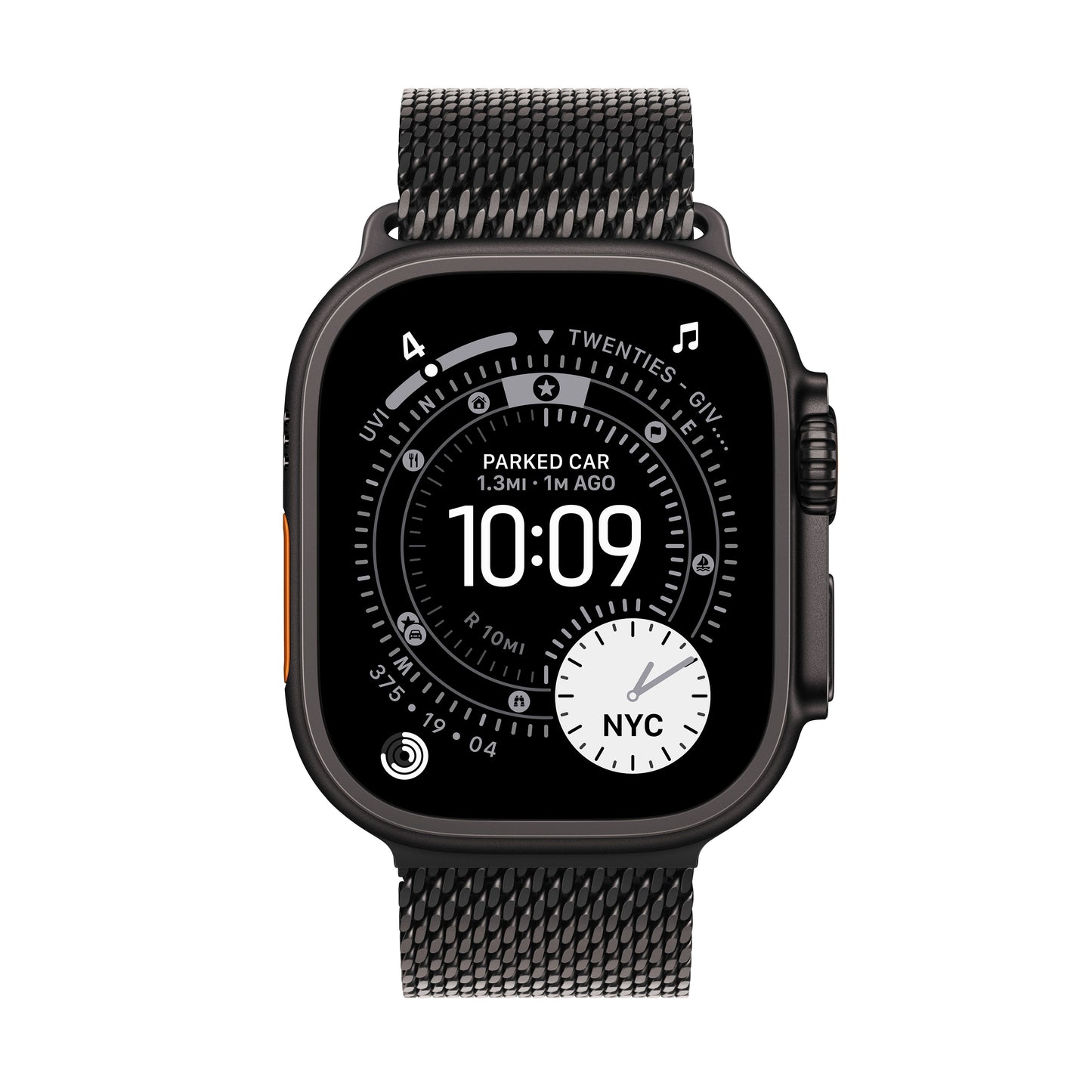 Apple Watch Ultra 3 GPS + Cellular 49mm Black Titanium Case with Black Titanium Milanese Loop - Small - iSTYLE BG