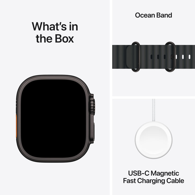Apple Watch Ultra 3 GPS + Cellular 49mm Black Titanium Case with Black Ocean Band - iSTYLE BG