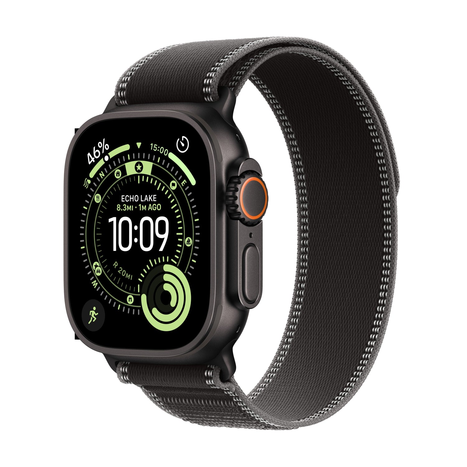 Apple Watch Ultra 3 GPS + Cellular 49mm Black Titanium Case with Black/Charcoal Trail Loop - M/L - iSTYLE BG