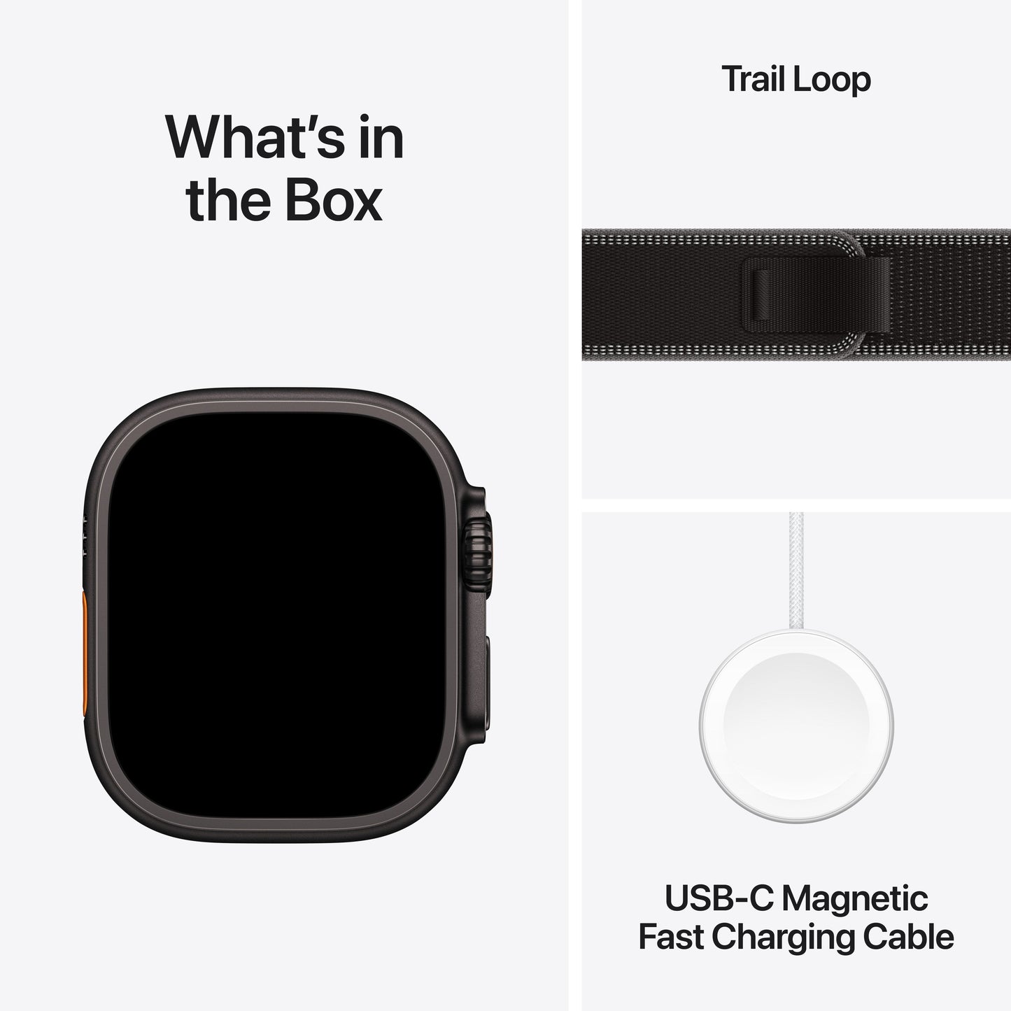 Apple Watch Ultra 3 GPS + Cellular 49mm Black Titanium Case with Black/Charcoal Trail Loop - S/M - iSTYLE BG