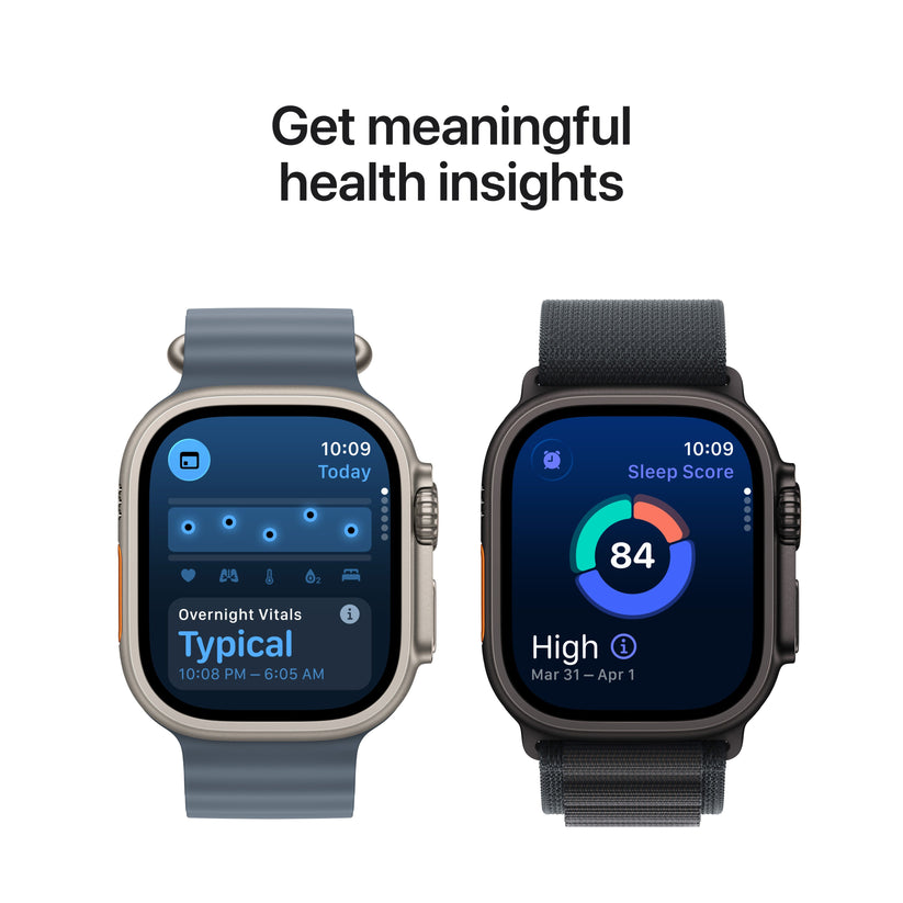 Apple Watch Ultra 3 GPS + Cellular 49mm Natural Titanium Case with Light Blue Alpine Loop - Medium - iSTYLE BG