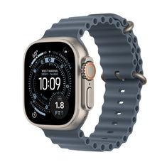 Apple Watch Ultra 3 GPS + Cellular 49mm Natural Titanium Case with Anchor Blue Ocean Band - iSTYLE BG