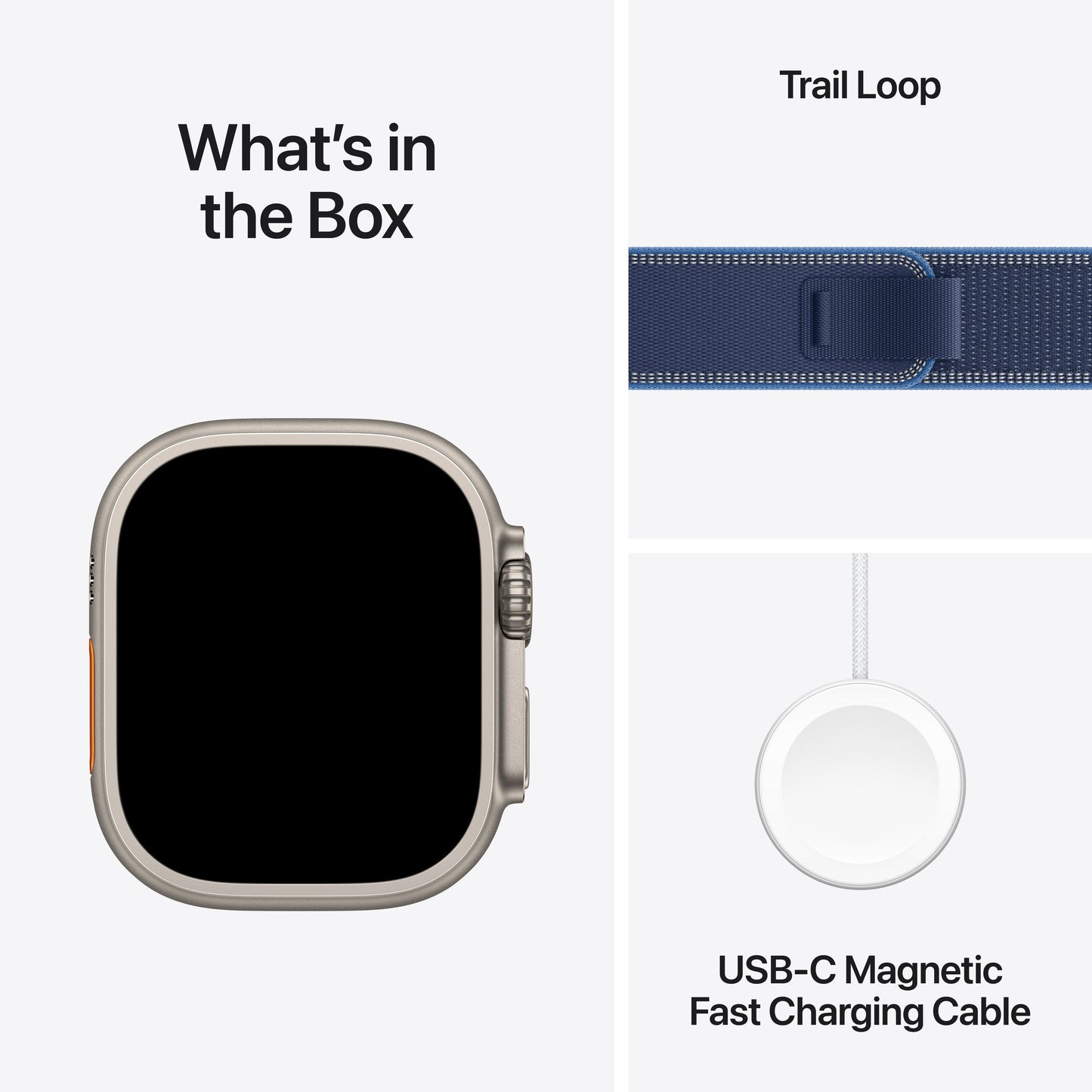 Apple Watch Ultra 3 GPS + Cellular 49mm Natural Titanium Case with Blue/Bright Blue Trail Loop - M/L - iSTYLE BG