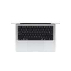 14-инчов MacBook Pro: Apple M5 чип с 10-ядрен CPU и 10-ядренe GPU, 4TB SSD, 16GB RAM, Дисплей с нанотекстура, German - Silver CTO