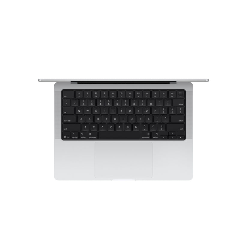 14-инчов MacBook Pro: Apple M5 чип с 10-ядрен CPU и 10-ядренe GPU, 4TB SSD, 32GB RAM, Стандартен дисплей, Български (БДС) - Silver CTO