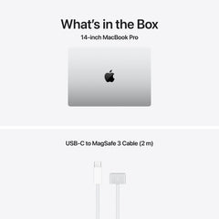14-инчов MacBook Pro: Apple M5 чип с 10-ядрен CPU и 10-ядренe GPU, 2TB SSD, 24GB RAM, Дисплей с нанотекстура, Russian - Silver CTO
