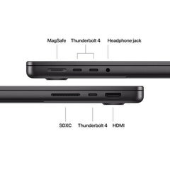 14-инчов MacBook Pro: Apple M5 чип с 10-ядрен CPU и 10-ядренe GPU, 4TB SSD, 32GB RAM, Стандартен дисплей, US English - Space Black CTO