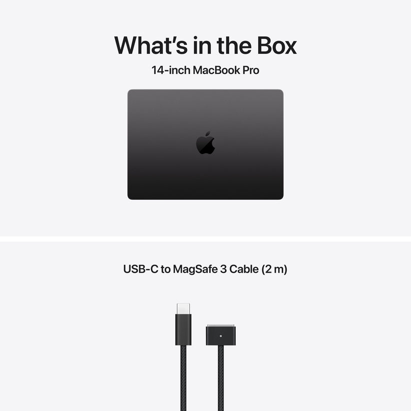 14-инчов MacBook Pro: Apple M5 чип с 10-ядрен CPU и 10-ядренe GPU, 2TB SSD, 24GB RAM, Стандартен дисплей, German - Space Black CTO