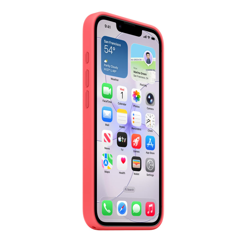 iPhone 17e Silicone Case with MagSafe – Bright Guava - iSTYLE.bg
