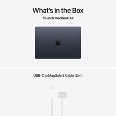 15-inch MacBook Air: Apple M5 chip with 10-core CPU and 10-core GPU, 512GB SSD - Midnight - iSTYLE.bg