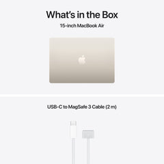 15-inch MacBook Air: Apple M5 chip with 10-core CPU and 10-core GPU, 512GB SSD - Starlight - iSTYLE.bg