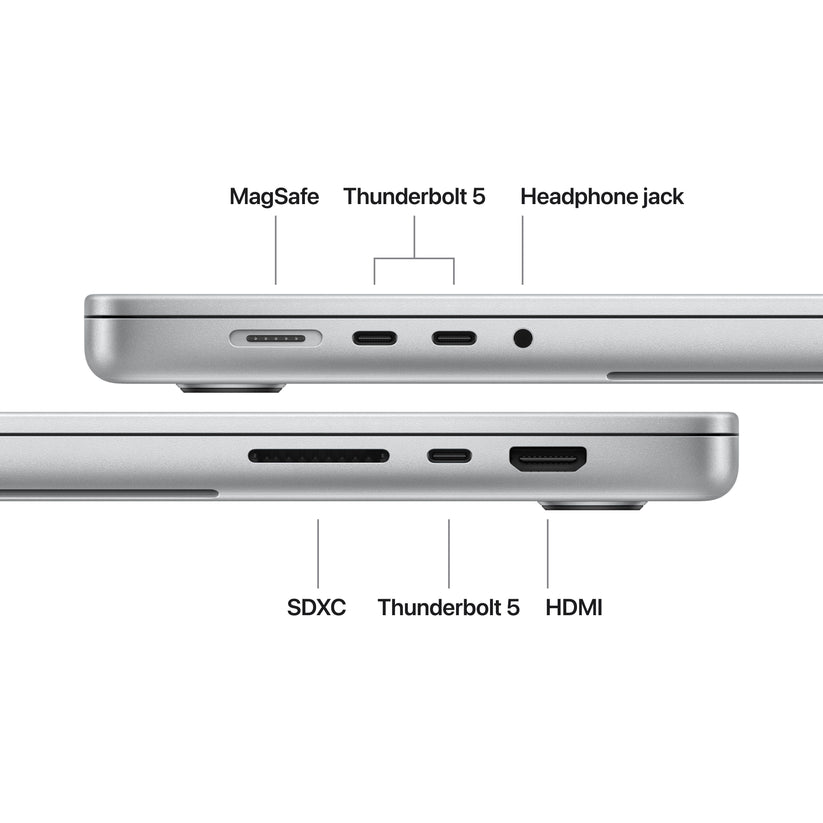 16-inch MacBook Pro: Apple M5 Max chip with 18-core CPU and 32-core GPU, 2TB SSD - Silver - iSTYLE.bg