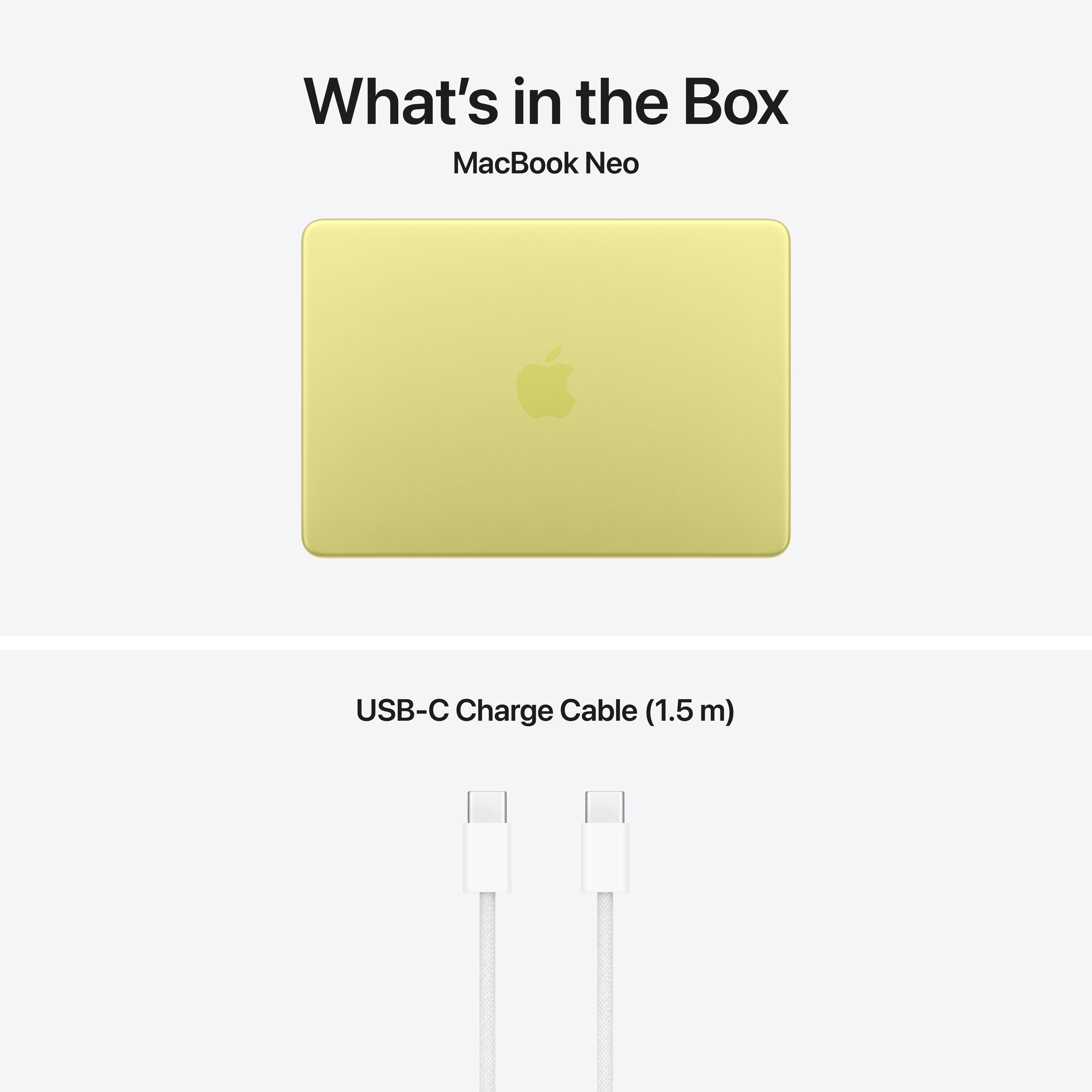 13-inch MacBook Neo: Apple A18 Pro chip with 6‑core CPU and 5‑core