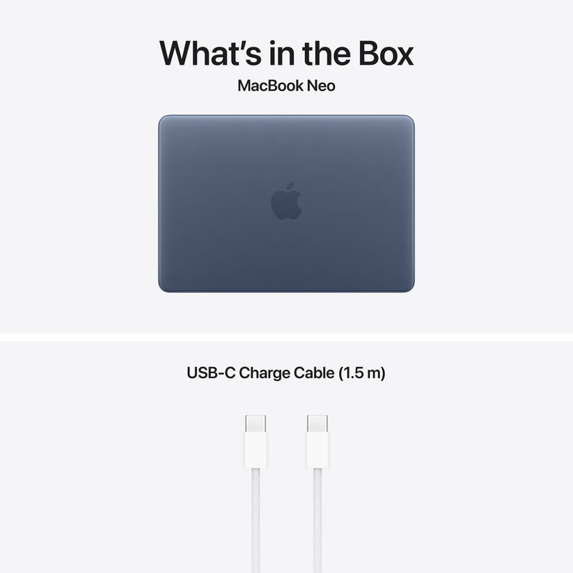 13-inch MacBook Neo: Apple A18 Pro chip with 6‑core CPU and 5‑core GPU, Magic Keyboard, 256GB SSD - Indigo - iSTYLE.bg