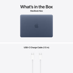 13-inch MacBook Neo: Apple A18 Pro chip with 6‑core CPU and 5‑core GPU, Magic Keyboard with Touch ID, 512GB SSD - Indigo - iSTYLE.bg