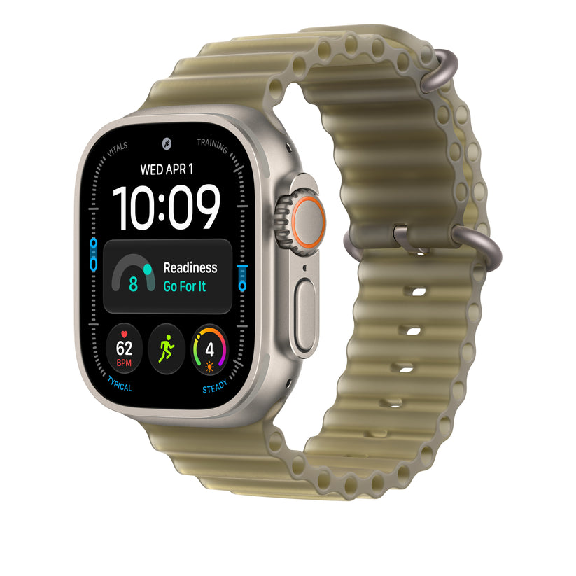 49mm Translucent Kelp Ocean Band - Natural Titanium Finish - iSTYLE.bg