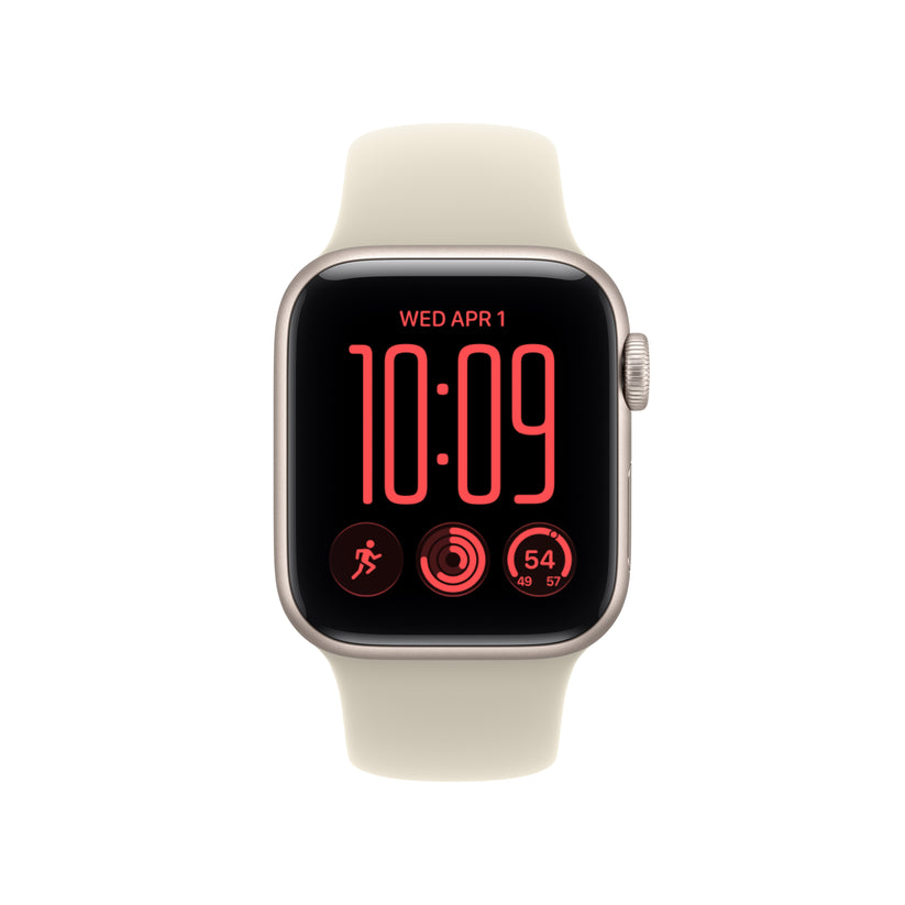 Apple Watch SE 3 GPS 40mm Starlight Aluminium Case with Sand Sport Band - S/M - iSTYLE.bg