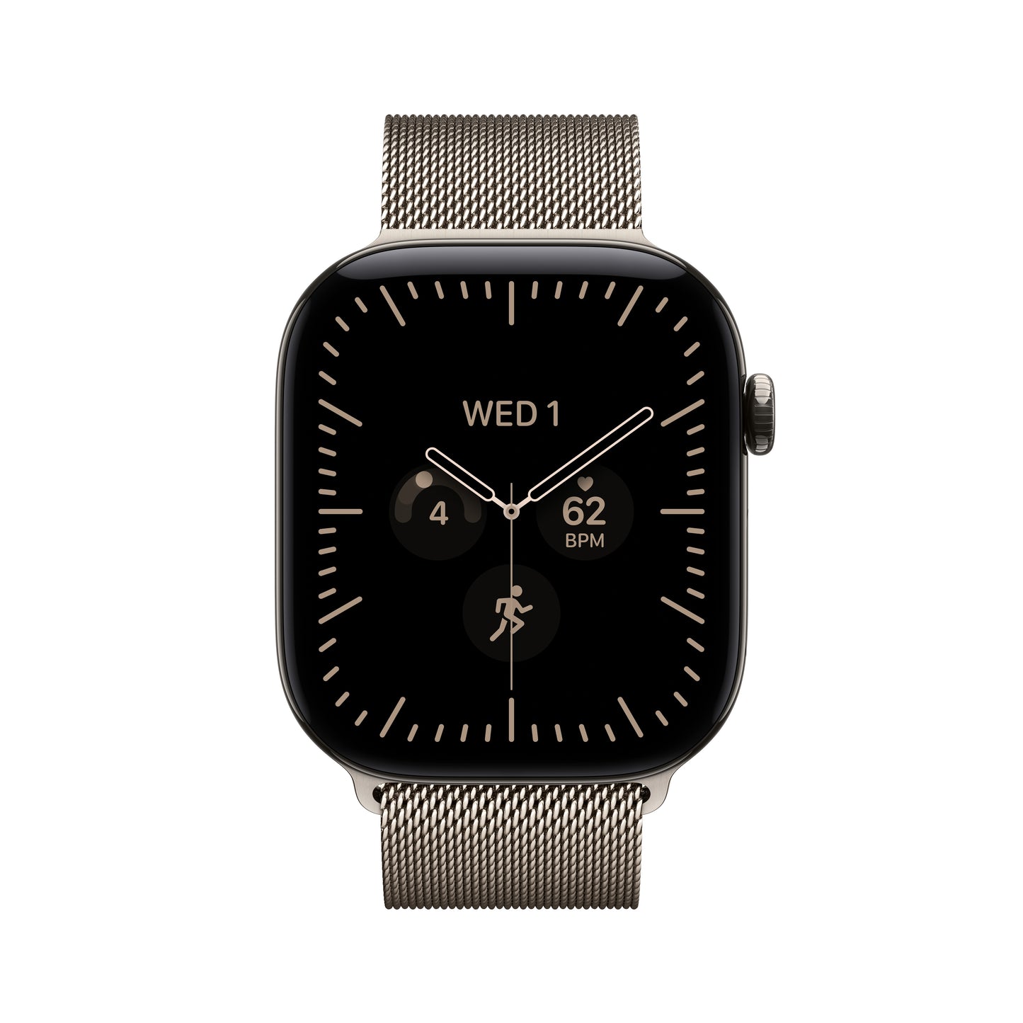 Apple Watch Series 12 GPS + Cellular 46mm Natural Titanium Case with Natural Milanese Loop - S/M - iSTYLE.bg