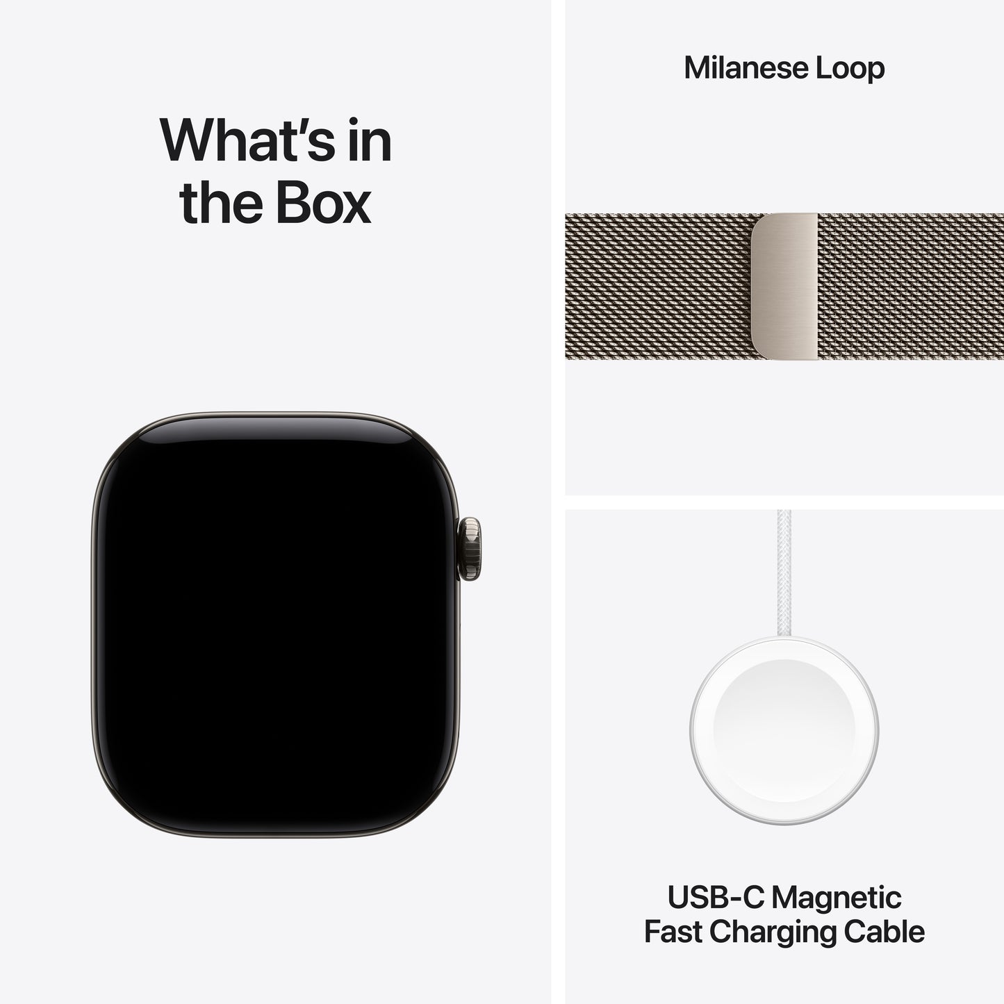 Apple Watch Series 12 GPS + Cellular 46mm Natural Titanium Case with Natural Milanese Loop - S/M - iSTYLE.bg