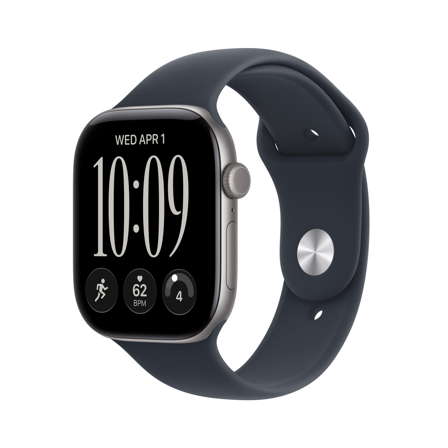 Apple Watch Series 12 GPS + Cellular 46mm Space Grey Aluminium Case with Navy Blue Sport Band - M/L - iSTYLE.bg