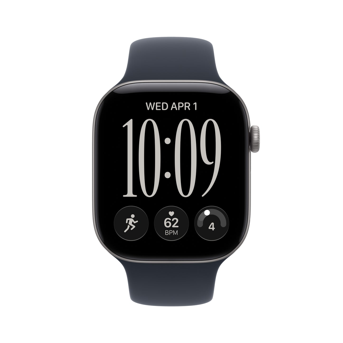 Apple Watch Series 12 GPS + Cellular 46mm Space Grey Aluminium Case with Navy Blue Sport Band - S/M - iSTYLE.bg