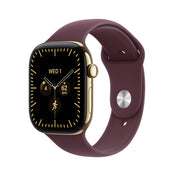 Apple Watch Series 12 GPS + Cellular 46mm Radiant Gold Titanium Case with Burgundy Sport Band - M/L - iSTYLE.bg