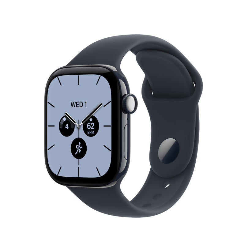 Apple Watch Series 12 GPS + Cellular 42mm Night Blue Ceramic Case with Navy Blue Sport Band - S/M - iSTYLE.bg