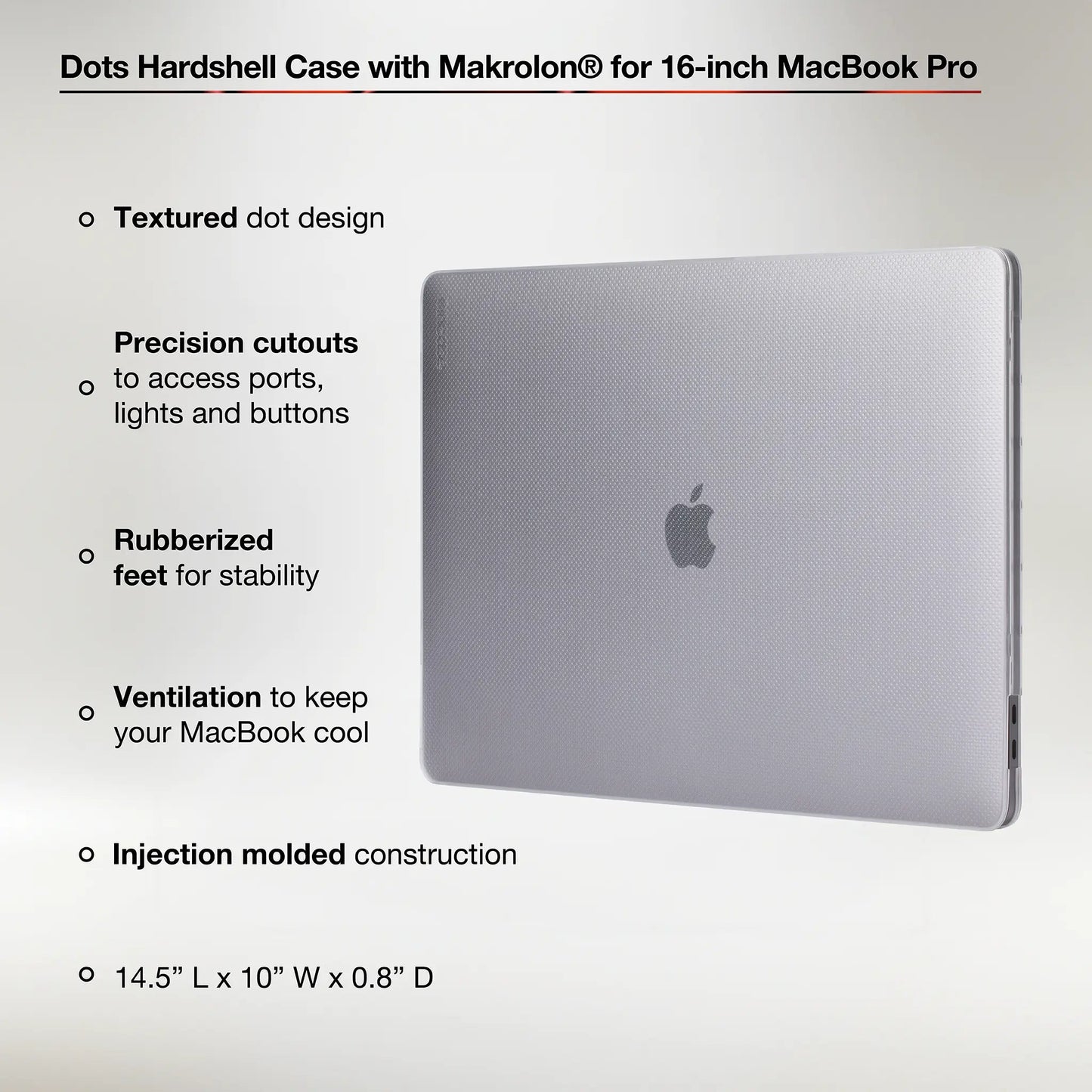 Incase Hardshell Case for 16inch MBPro Dots _ Clear