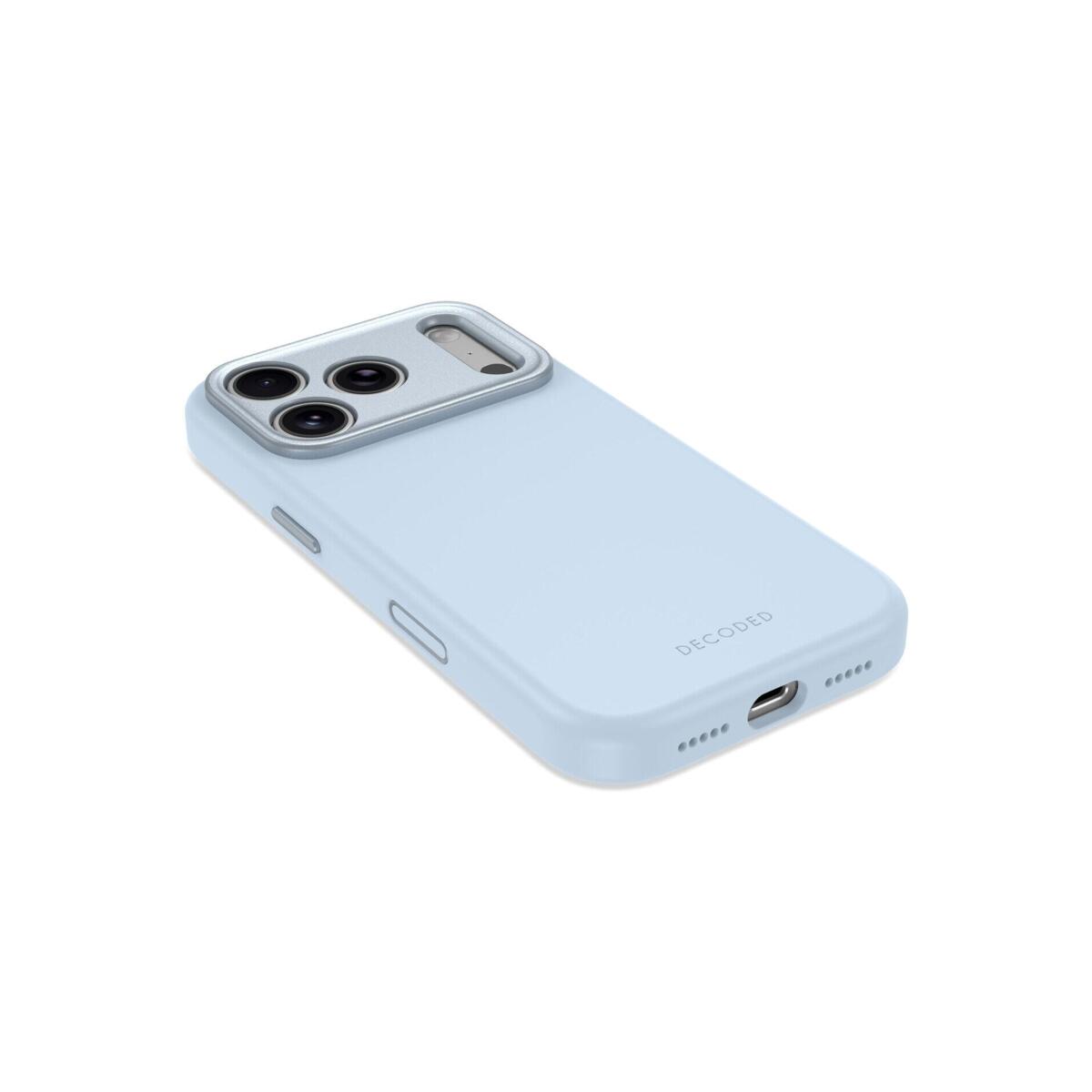 Антибактериален силиконов кейс с MagSafe от DECODED за iPhone 18 Pro Max | Светлосин