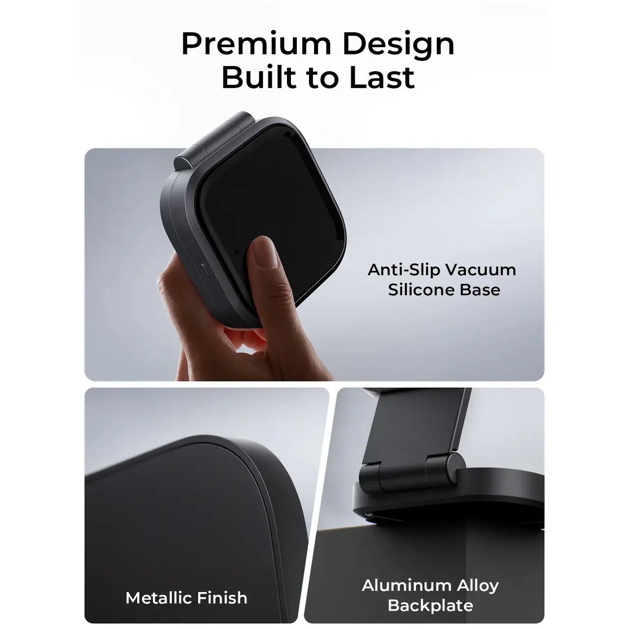 AUKEY MagFusion L 2-in-1 Foldable Qi2 Magnetic Fast Wireless Charging Station