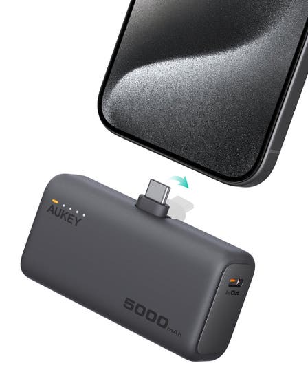 AUKEY Spark Mini 22.5W 5000mAh PD Power Bank With Built-in USB C Port Gray - iSTYLE BG