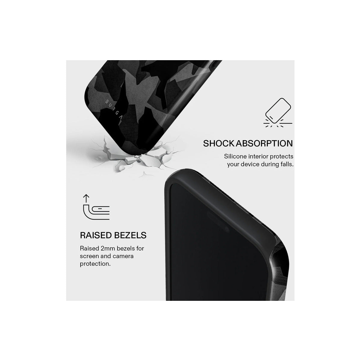 BURGA Night Black Camouflage Tough Magsafe Case For iPhone 17 Pro Max