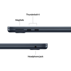 13-инчов MacBook Air:Apple M5 чип с 10-ядрен CPU и 10-ядрен GPU, 512GB SSD, 24GB RAM, International English - Midnight CTO - iSTYLE.bg